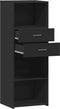 vidaXL - Hoge - kast - 45x42,5x124 - cm - bewerkt - hout - zwart