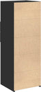 vidaXL - Hoge - kast - 45x42,5x124 - cm - bewerkt - hout - zwart