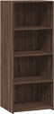 vidaXL - Hoge - kast - 50x41x124 - cm - bewerkt - hout - bruin - eikenkleur