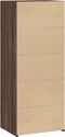 vidaXL - Hoge - kast - 50x41x124 - cm - bewerkt - hout - bruin - eikenkleur