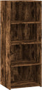 vidaXL - Hoge - kast - 50x41x124 - cm - bewerkt - hout - gerookt - eikenkleurig