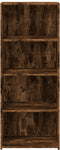 vidaXL - Hoge - kast - 50x41x124 - cm - bewerkt - hout - gerookt - eikenkleurig