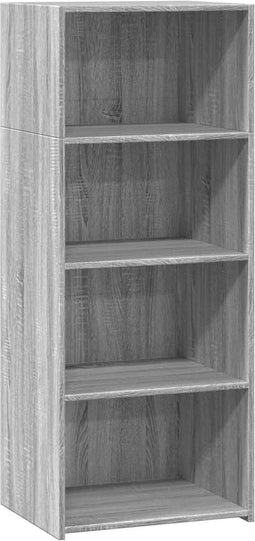 vidaXL - Hoge - kast - 50x41x124 - cm - bewerkt - hout - grijs - sonoma - eikenkleurig
