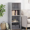 vidaXL - Hoge - kast - 50x41x124 - cm - bewerkt - hout - grijs - sonoma - eikenkleurig