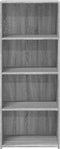 vidaXL - Hoge - kast - 50x41x124 - cm - bewerkt - hout - grijs - sonoma - eikenkleurig