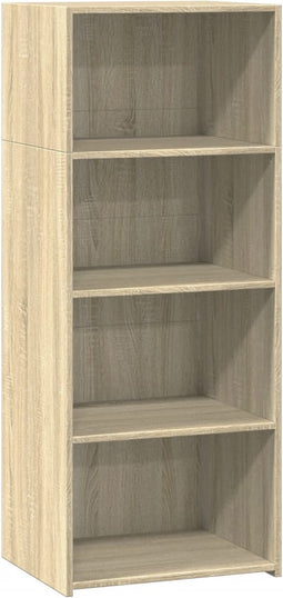 vidaXL - Hoge - kast - 50x41x124 - cm - bewerkt - hout - sonoma - eikenkleurig