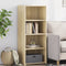 vidaXL - Hoge - kast - 50x41x124 - cm - bewerkt - hout - sonoma - eikenkleurig