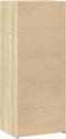 vidaXL - Hoge - kast - 50x41x124 - cm - bewerkt - hout - sonoma - eikenkleurig