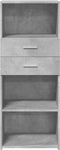 vidaXL - Hoge - kast - 50x42,5x124 - cm - bewerkt - hout - betongrijs