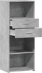 vidaXL - Hoge - kast - 50x42,5x124 - cm - bewerkt - hout - betongrijs