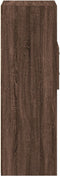 vidaXL - Hoge - kast - 50x42,5x124 - cm - bewerkt - hout - bruin - eikenkleurig