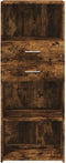 vidaXL - Hoge - kast - 50x42,5x124 - cm - bewerkt - hout - gerookt - eikenkleurig