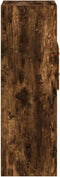 vidaXL - Hoge - kast - 50x42,5x124 - cm - bewerkt - hout - gerookt - eikenkleurig