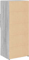 vidaXL - Hoge - kast - 50x42,5x124 - cm - bewerkt - hout - grijs - sonoma - eikenkleurig