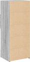 vidaXL - Hoge - kast - 50x42,5x124 - cm - bewerkt - hout - grijs - sonoma - eikenkleurig