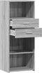 vidaXL - Hoge - kast - 50x42,5x124 - cm - bewerkt - hout - grijs - sonoma - eikenkleurig