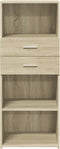 vidaXL - Hoge - kast - 50x42,5x124 - cm - bewerkt - hout - sonoma - eikenkleurig