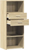 vidaXL - Hoge - kast - 50x42,5x124 - cm - bewerkt - hout - sonoma - eikenkleurig