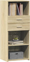 vidaXL - Hoge - kast - 50x42,5x124 - cm - bewerkt - hout - sonoma - eikenkleurig