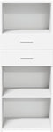 vidaXL - Hoge - kast - 50x42,5x124 - cm - bewerkt - hout - wit