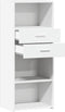 vidaXL - Hoge - kast - 50x42,5x124 - cm - bewerkt - hout - wit