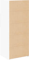 vidaXL - Hoge - kast - 50x42,5x124 - cm - bewerkt - hout - wit