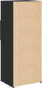 vidaXL - Hoge - kast - 50x42,5x124 - cm - bewerkt - hout - zwart