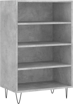 vidaXL - Hoge - kast - 57x35x90 - cm - bewerkt - hout - betongrijs