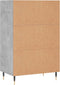 vidaXL - Hoge - kast - 57x35x90 - cm - bewerkt - hout - betongrijs