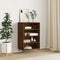 vidaXL - Hoge - kast - 57x35x90 - cm - bewerkt - hout - bruin - eikenkleur