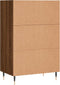vidaXL - Hoge - kast - 57x35x90 - cm - bewerkt - hout - bruin - eikenkleur