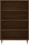vidaXL - Hoge - kast - 57x35x90 - cm - bewerkt - hout - bruin - eikenkleur