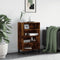 vidaXL - Hoge - kast - 57x35x90 - cm - bewerkt - hout - gerookt - eikenkleurig