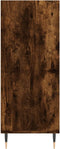 vidaXL - Hoge - kast - 57x35x90 - cm - bewerkt - hout - gerookt - eikenkleurig