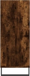 vidaXL - Hoge - kast - 57x35x90 - cm - bewerkt - hout - gerookt - eikenkleurig