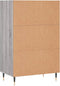 vidaXL - Hoge - kast - 57x35x90 - cm - bewerkt - hout - grijs - sonoma - eikenkleurig