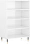 vidaXL - Hoge - kast - 57x35x90 - cm - bewerkt - hout - hoogglans - wit