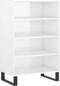 vidaXL - Hoge - kast - 57x35x90 - cm - bewerkt - hout - hoogglans - wit