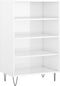 vidaXL - Hoge - kast - 57x35x90 - cm - bewerkt - hout - hoogglans - wit