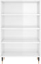 vidaXL - Hoge - kast - 57x35x90 - cm - bewerkt - hout - hoogglans - wit