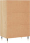 vidaXL - Hoge - kast - 57x35x90 - cm - bewerkt - hout - sonoma - eikenkleurig