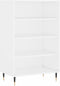 vidaXL - Hoge - kast - 57x35x90 - cm - bewerkt - hout - wit