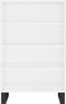 vidaXL - Hoge - kast - 57x35x90 - cm - bewerkt - hout - wit