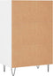 vidaXL - Hoge - kast - 57x35x90 - cm - bewerkt - hout - wit