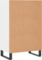 vidaXL - Hoge - kast - 57x35x90 - cm - bewerkt - hout - wit