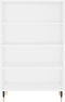 vidaXL - Hoge - kast - 57x35x90 - cm - bewerkt - hout - wit