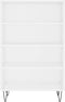 vidaXL - Hoge - kast - 57x35x90 - cm - bewerkt - hout - wit