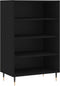 vidaXL - Hoge - kast - 57x35x90 - cm - bewerkt - hout - zwart