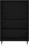 vidaXL - Hoge - kast - 57x35x90 - cm - bewerkt - hout - zwart