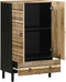 vidaXL - Hoge - kast - 60x33,5x110 - cm - massief - ruw - mangohout